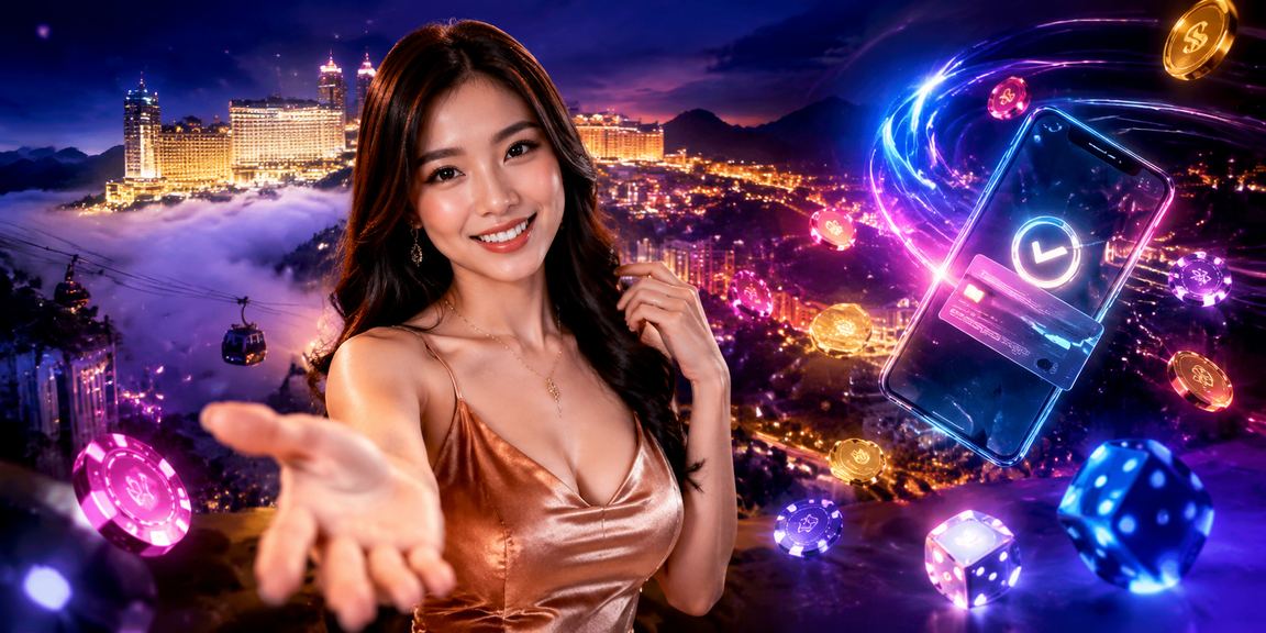 Pengguna bermain e-sukan melalui b1f1 di Genting Highlands